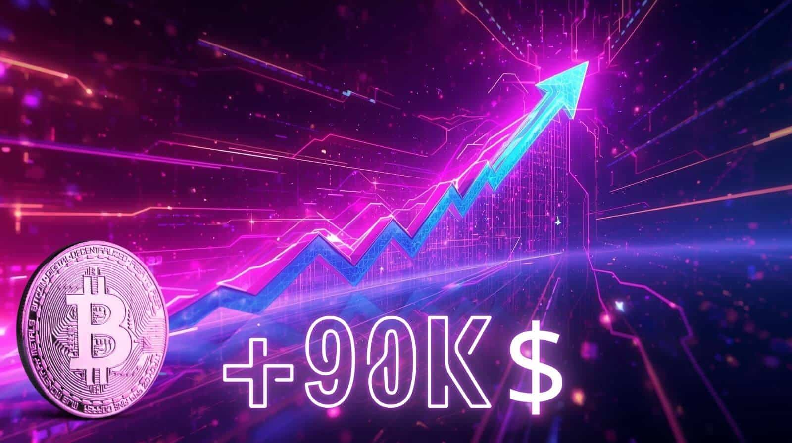 Bitcoin price increase above 90K$
