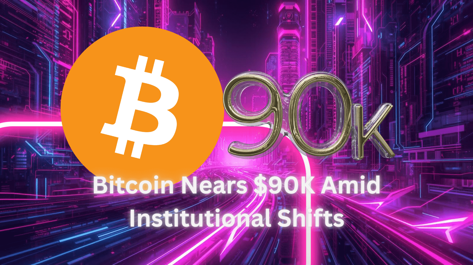 Kurumsal yatırımların artmasıyla Bitcoin’in 90 bin dolara yaklaşmasını temsil eden Bitcoin görseli.