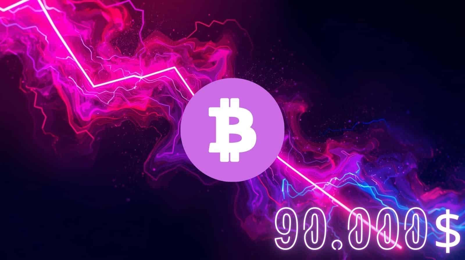 Bitcoin falls below 90.000$